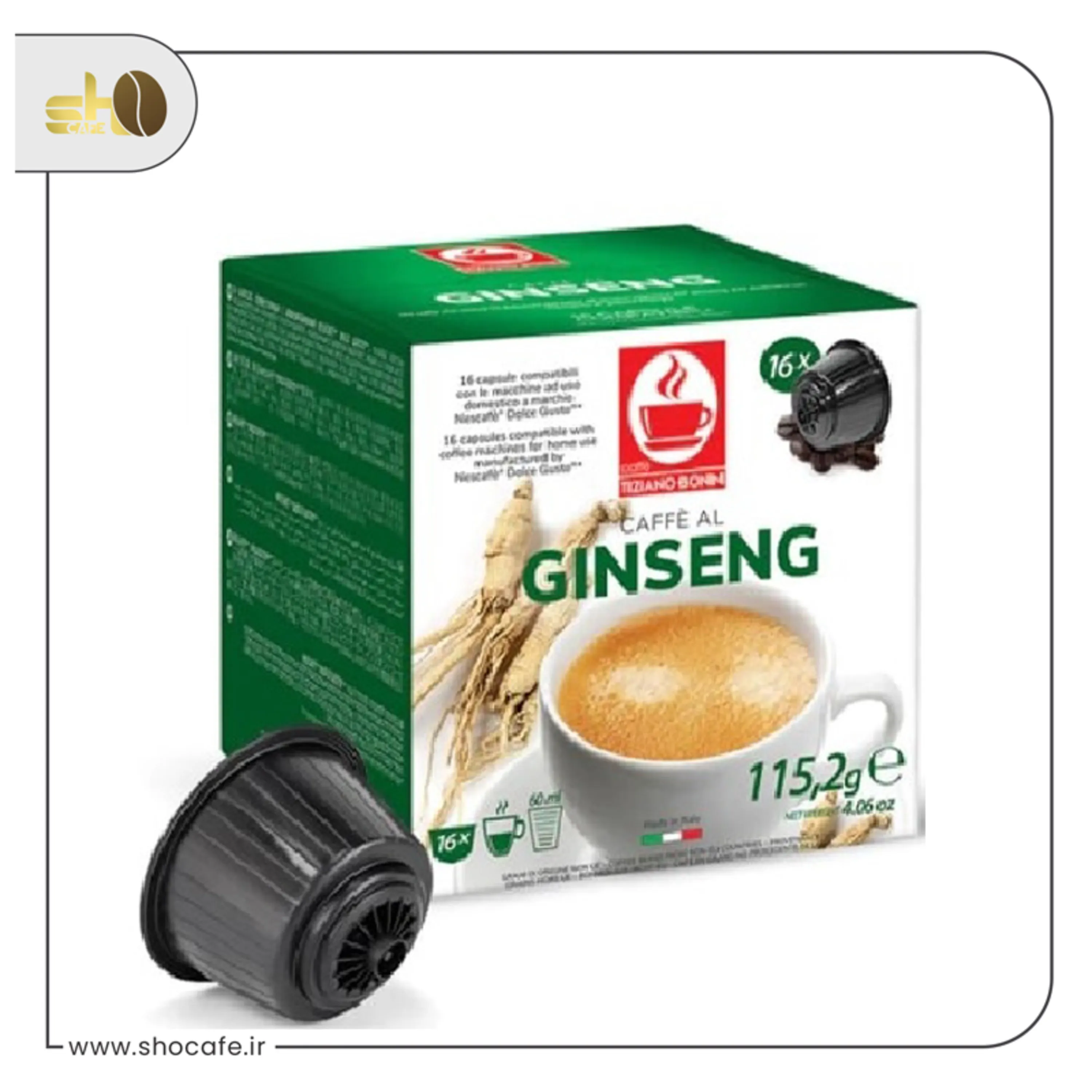 کپسول قهوه جنسینگ دولچه گوستو Bonini_شانزده عددی